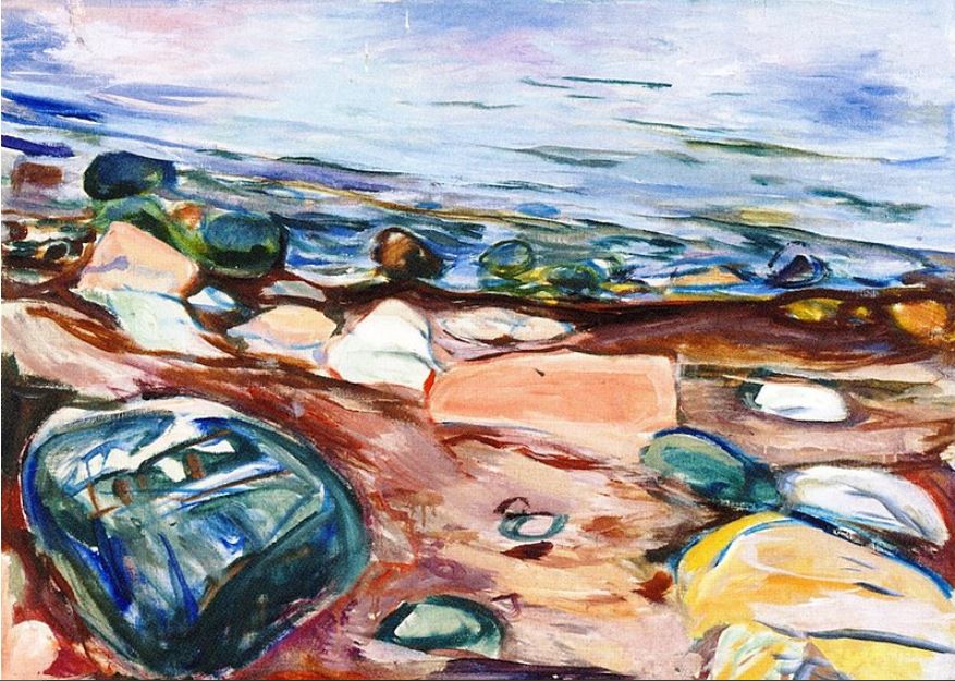 Edvard Munch - Beach with Rocks