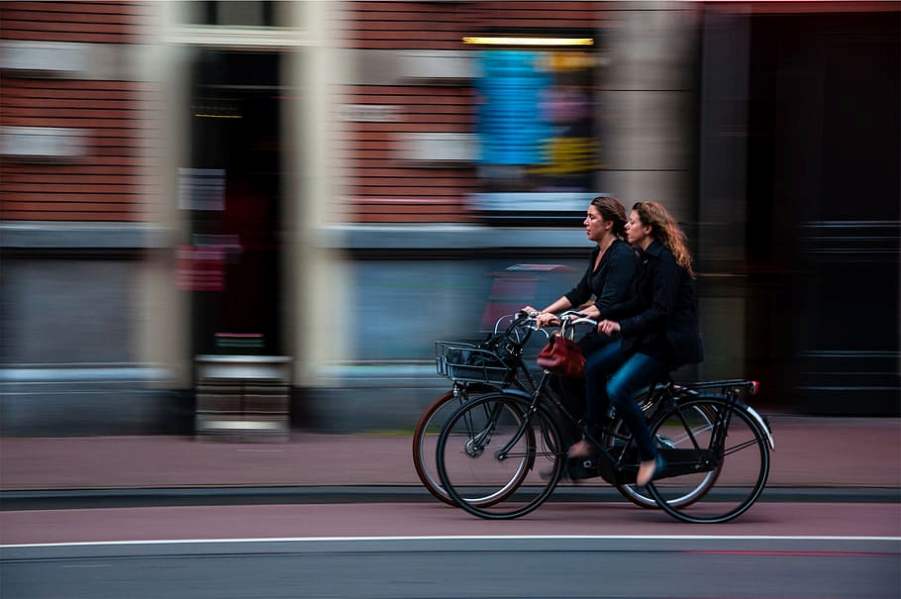 Girls on bicycles