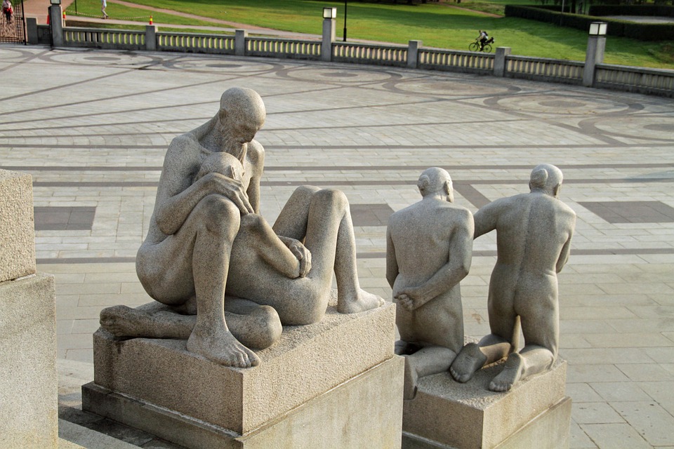 A sculpture at Vigeland park 