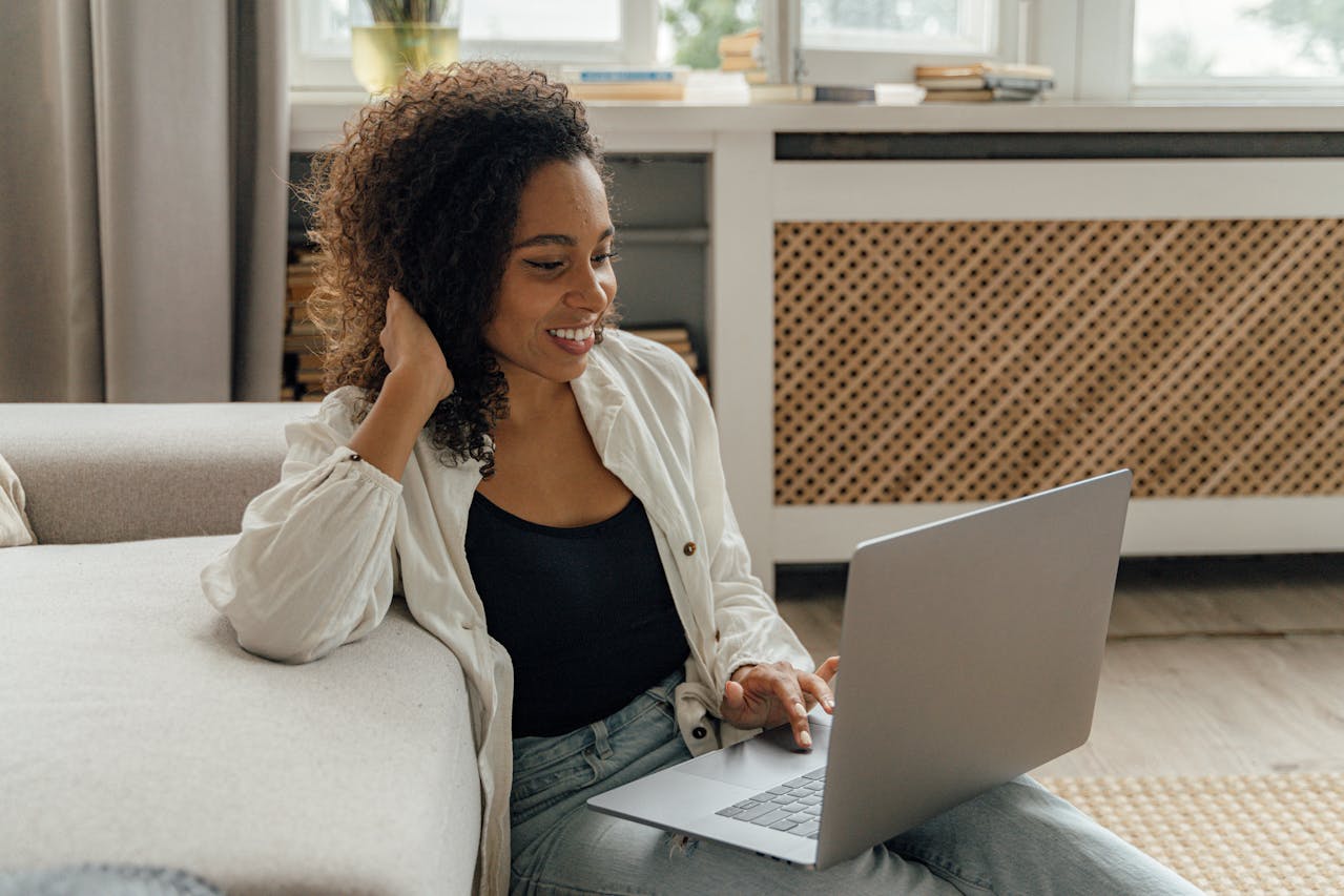 Woman with laptop