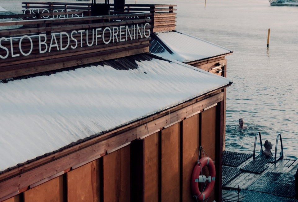 Brown Wooden Sauna on Dock